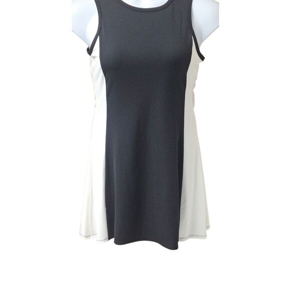 FLEXβTIME Women's Color Block Fit & Flare Black & White Mini Dress Size Medium - Picture 9 of 15